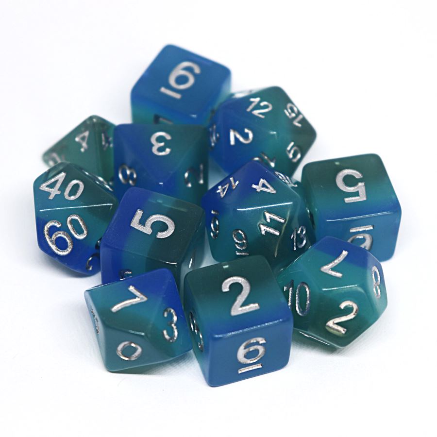 Harrowdeep 11pc Polyhedral Dice Set - Arcana Vault