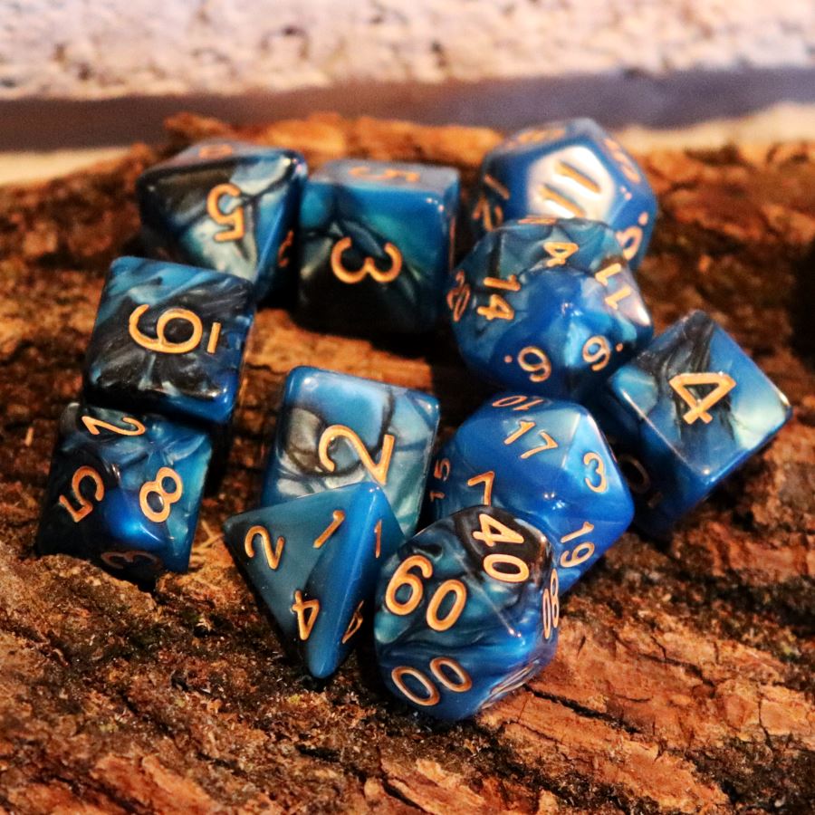 Outerlands 11pc Polyhedral Dice Set - Arcana Vault