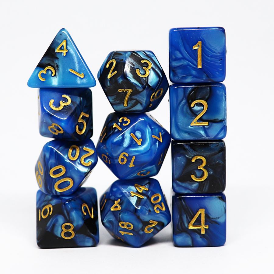 Outerlands 11pc Polyhedral Dice Set - Arcana Vault