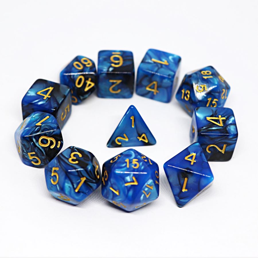 Outerlands 11pc Polyhedral Dice Set - Arcana Vault