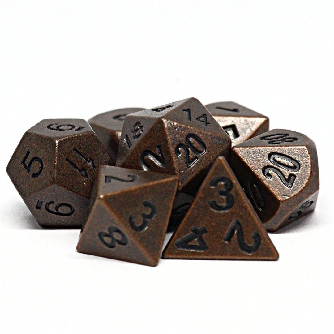 Ancient Bronze Polyhedral Dice Set - Arcana Vault