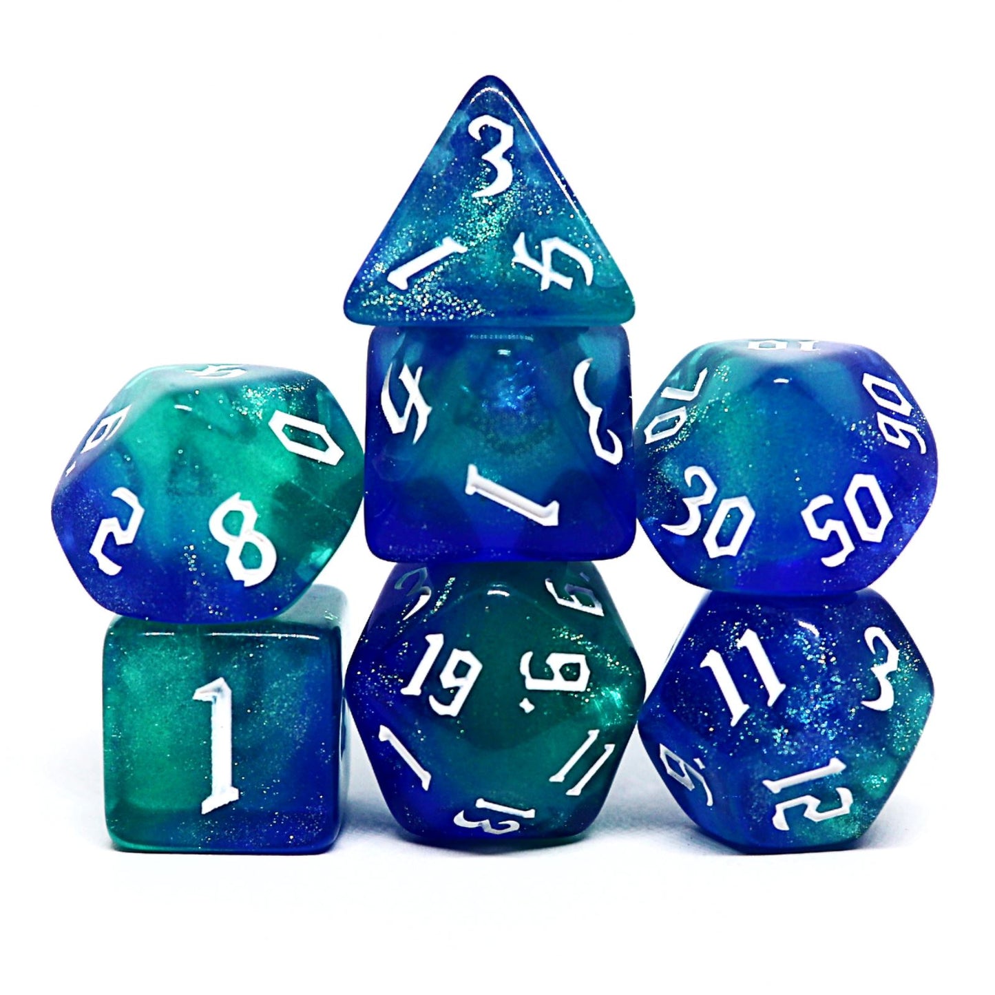 Celestial Sea Polyhedral Dice Set