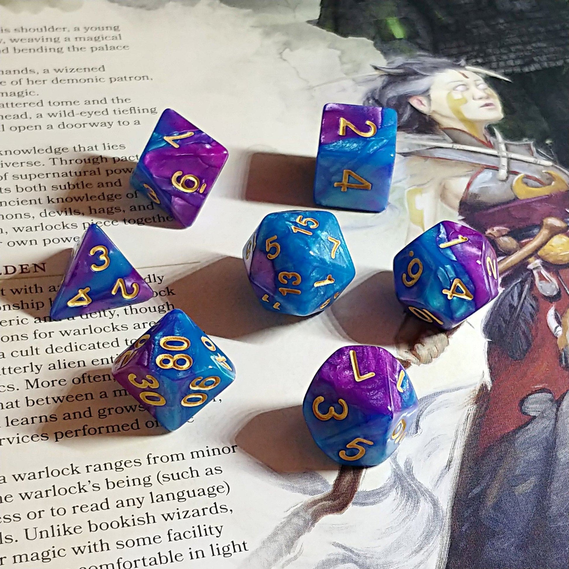 Dawn's Edge Polyhedral Dice Set - Arcana Vault