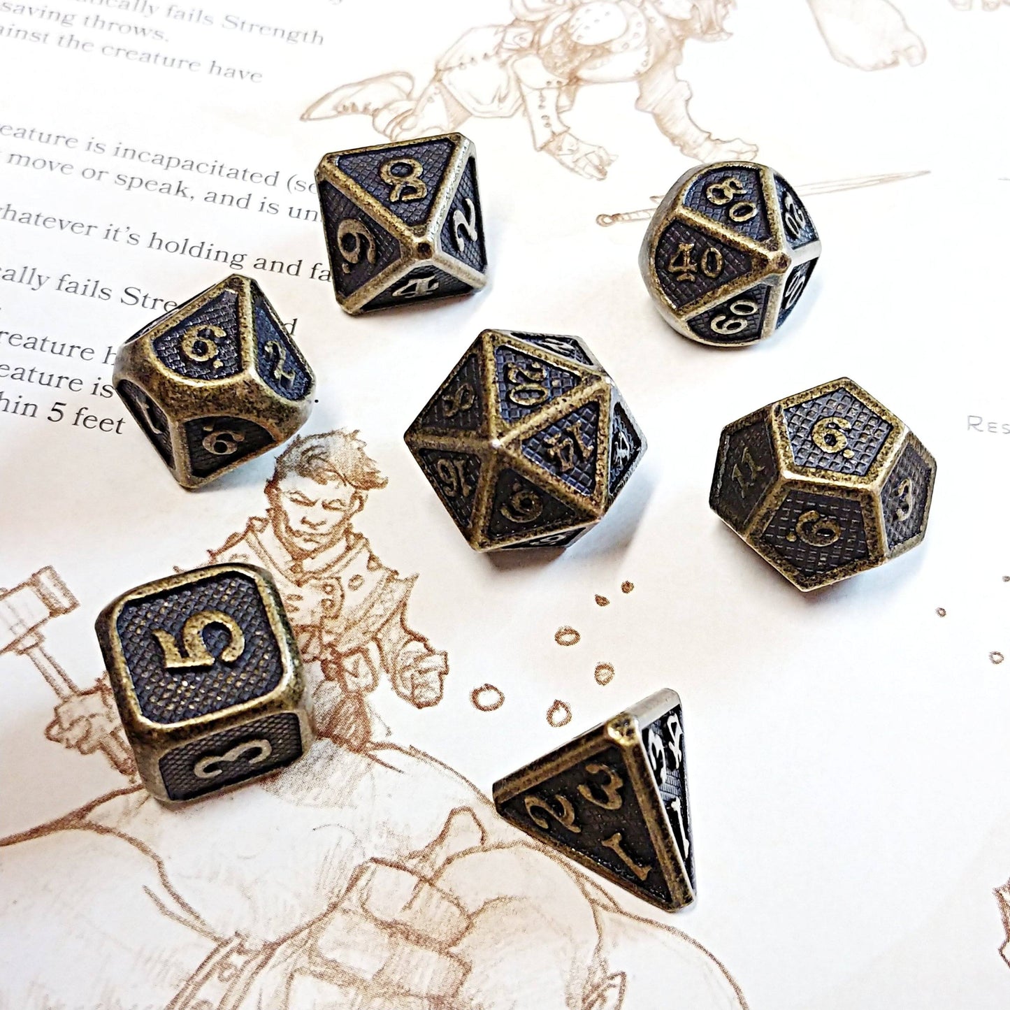 Dwarven Battlestone Polyhedral Dice Set - Arcana Vault