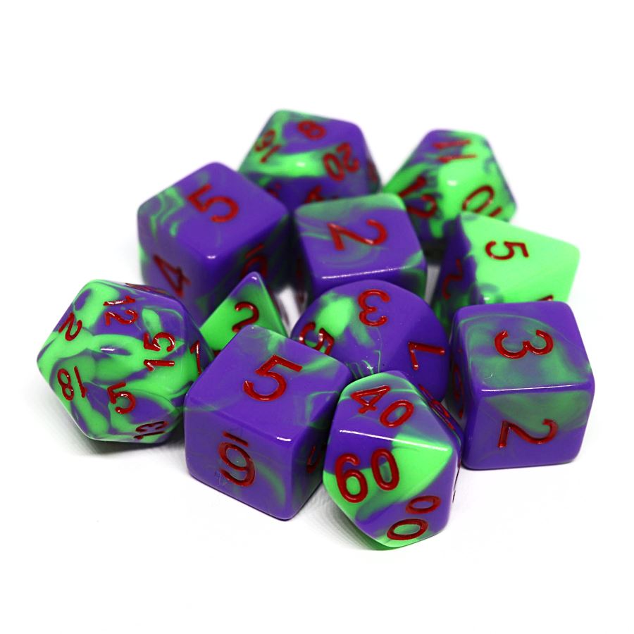 Forsaken 11pc Polyhedral Dice Set - Arcana Vault