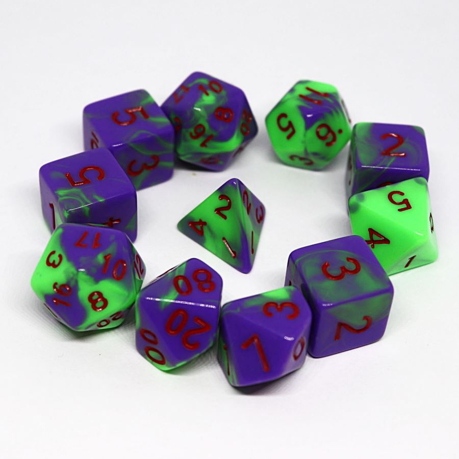 Forsaken 11pc Polyhedral Dice Set - Arcana Vault