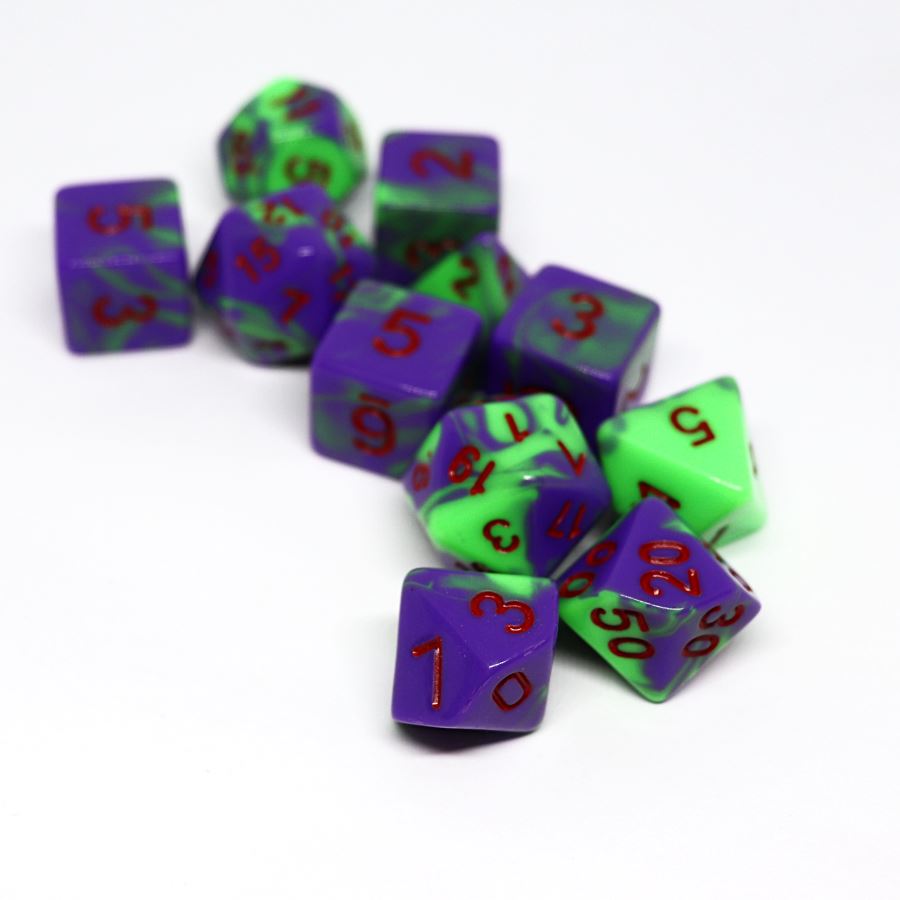 Forsaken 11pc Polyhedral Dice Set - Arcana Vault
