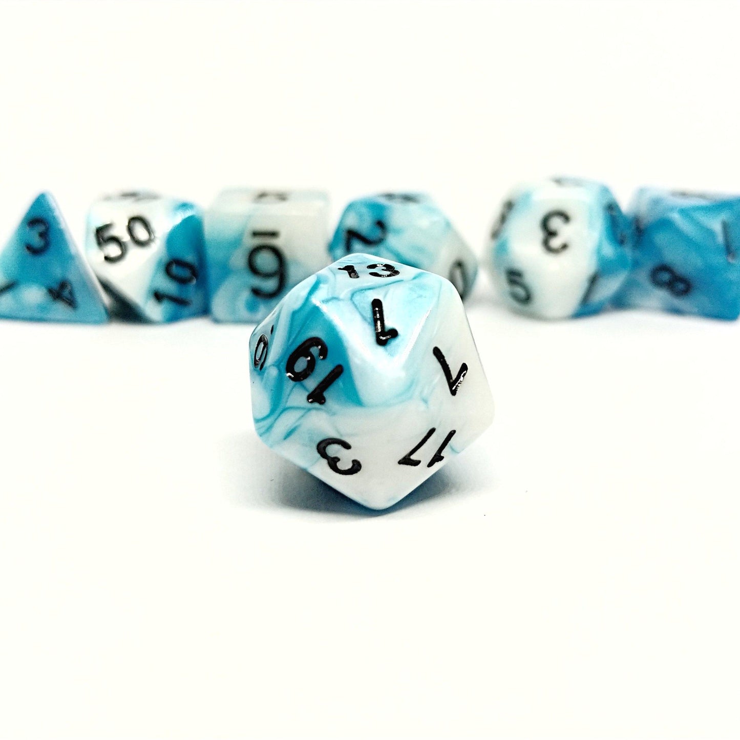 Frost Stone Polyhedral Dice Set - Arcana Vault
