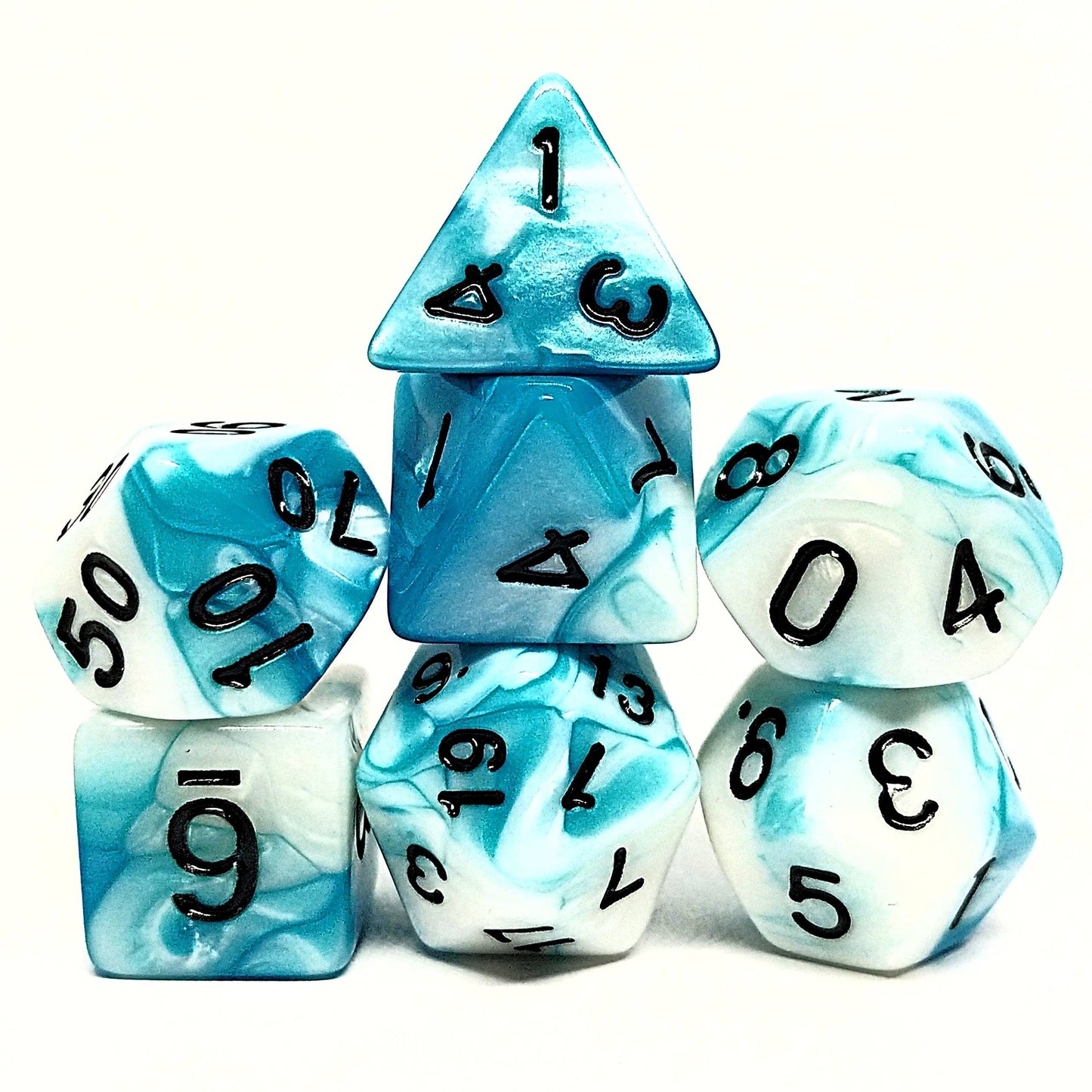 Frost Stone Polyhedral Dice Set - Arcana Vault