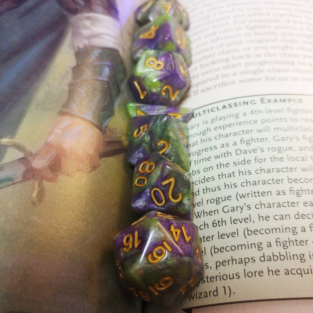 Goblin Shards Polyhedral Dice Set - Arcana Vault