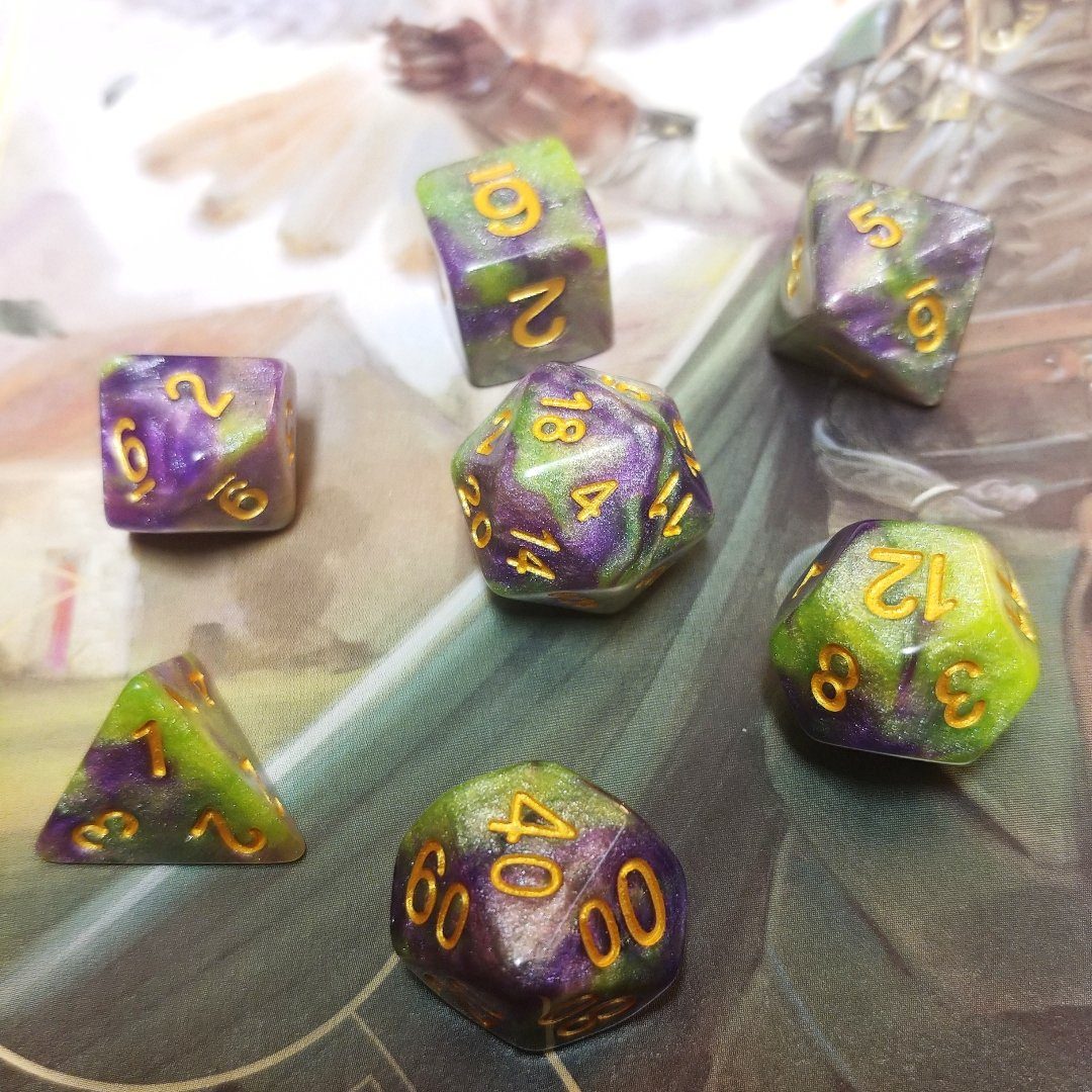 Goblin Shards Polyhedral Dice Set - Arcana Vault