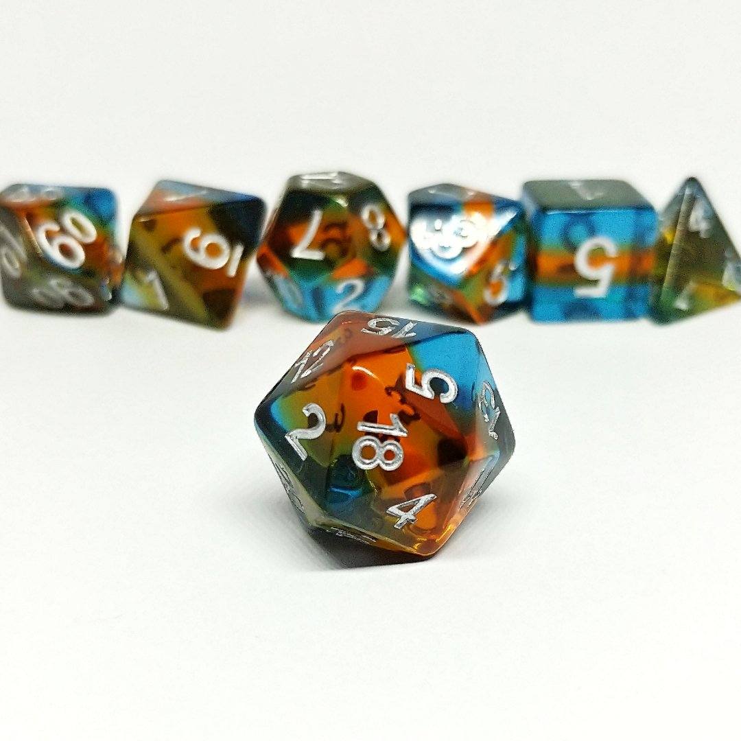 Prismatic Illusion Polyhedral Dice Set - Arcana Vault