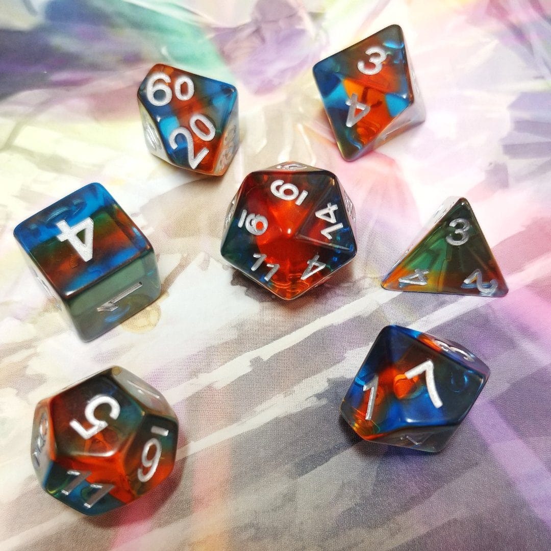 Prismatic Illusion Polyhedral Dice Set - Arcana Vault