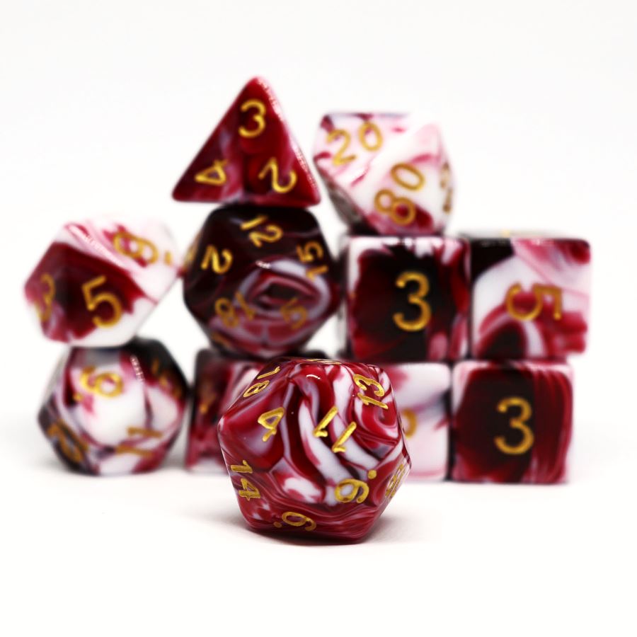 Bloodpact 11pc Polyhedral Dice Set - Arcana Vault