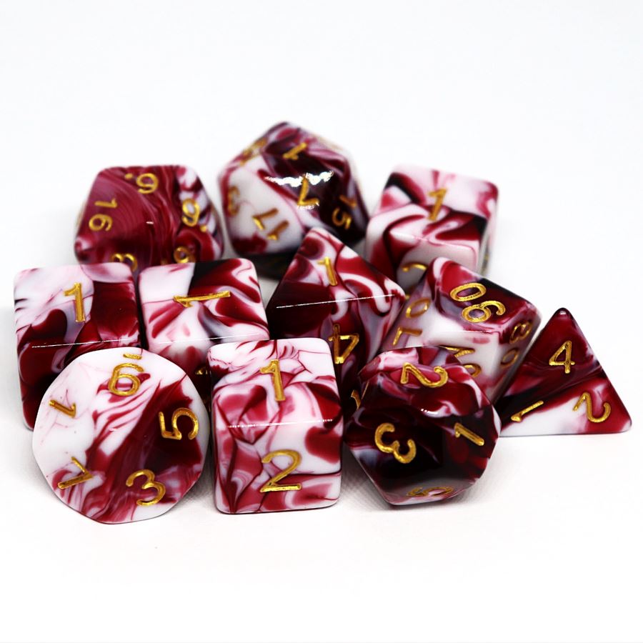 Bloodpact 11pc Polyhedral Dice Set - Arcana Vault