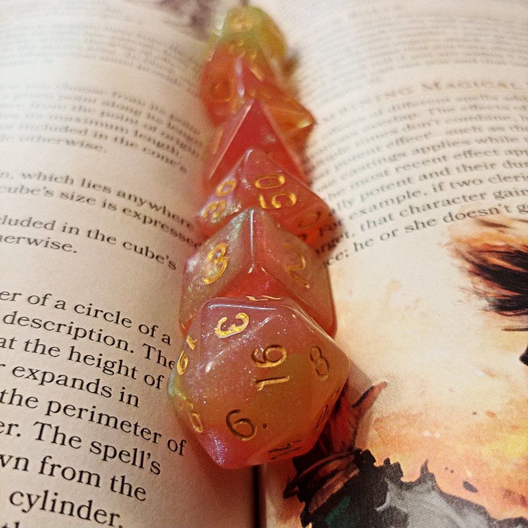 Sunburst Polyhedral Dice Set - Arcana Vault