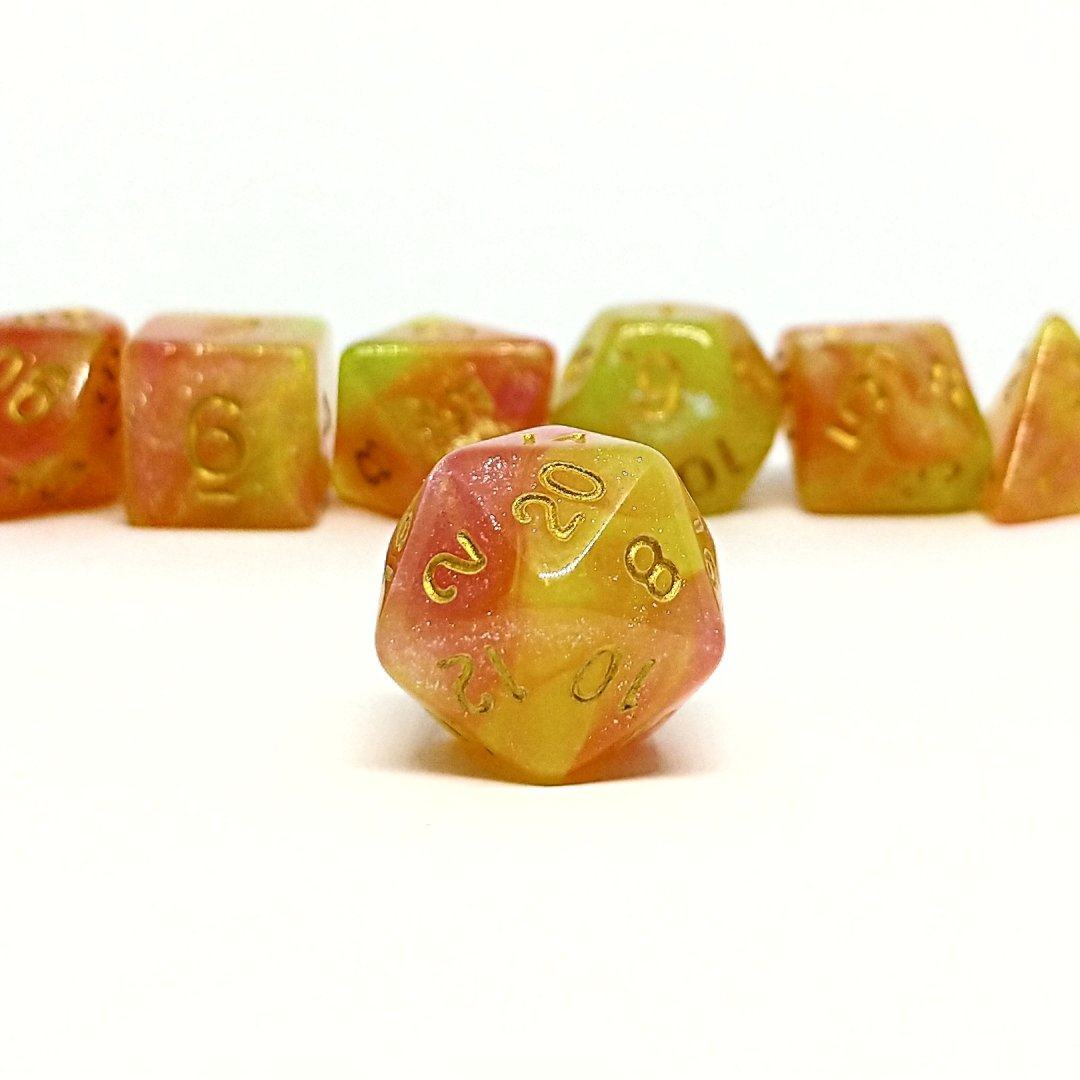 Sunburst Polyhedral Dice Set - Arcana Vault