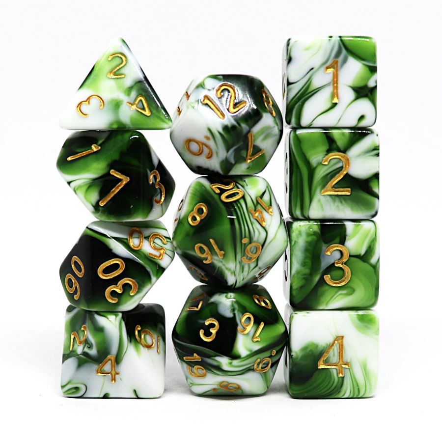 Wildgrove 11pc Polyhedral Dice Set - Arcana Vault