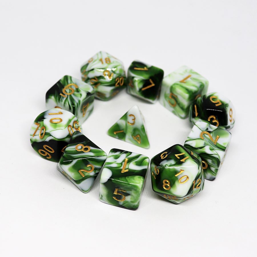 Wildgrove 11pc Polyhedral Dice Set - Arcana Vault