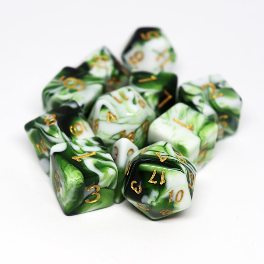 Wildgrove 11pc Polyhedral Dice Set - Arcana Vault