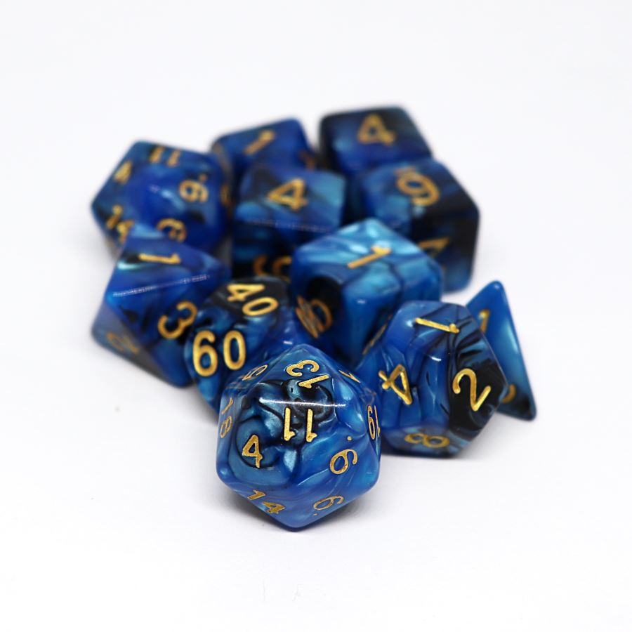 Outerlands 11pc Polyhedral Dice Set - Arcana Vault