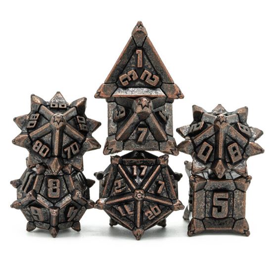 Bronze Marauders Polyhedral Dice Set - Arcana Vault