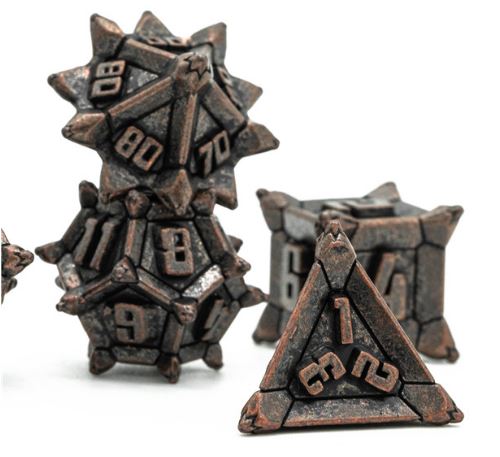 Bronze Marauders Polyhedral Dice Set - Arcana Vault