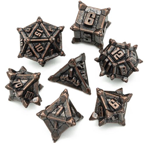 Bronze Marauders Polyhedral Dice Set - Arcana Vault