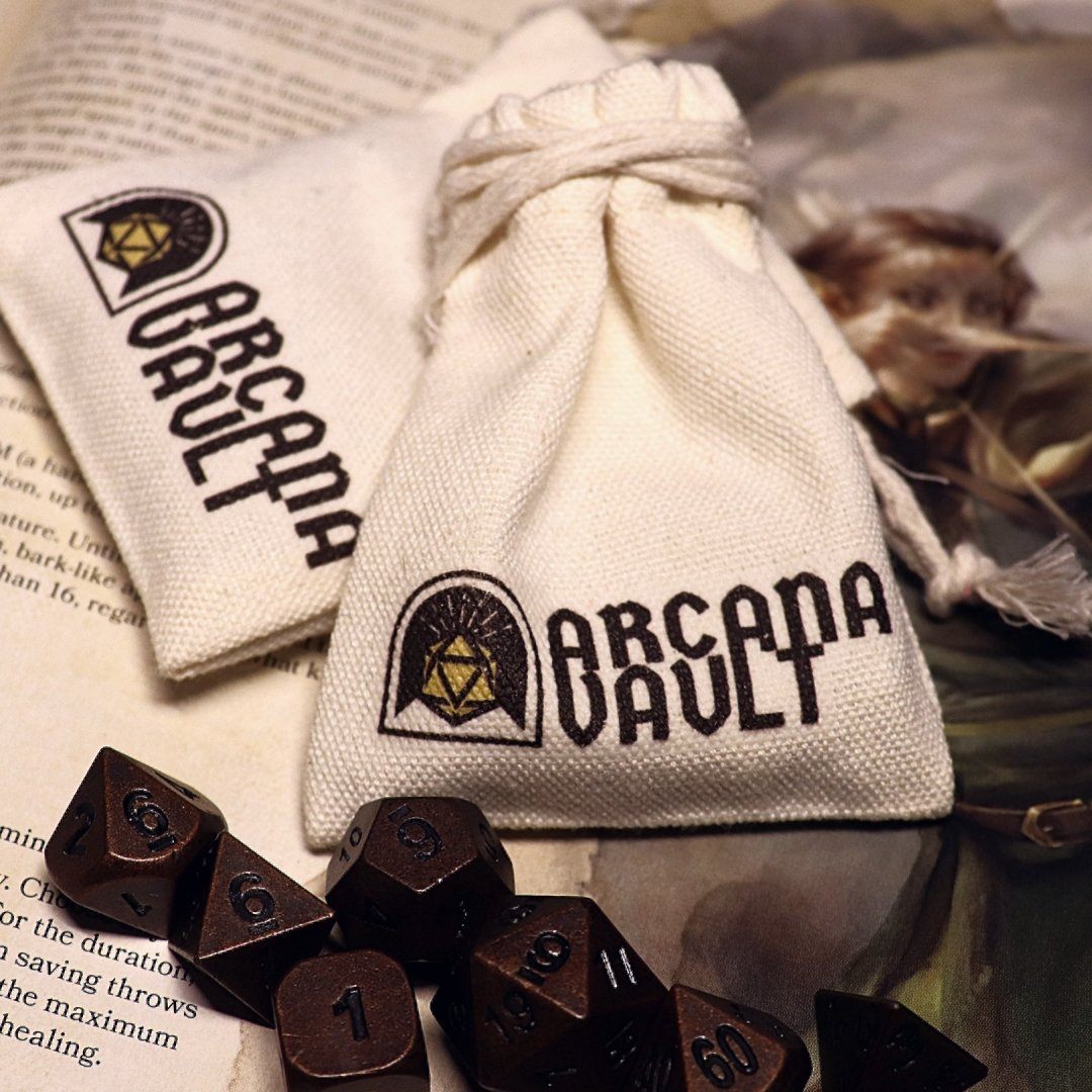 Canvas Drawstring Dice Bag - Arcana Vault