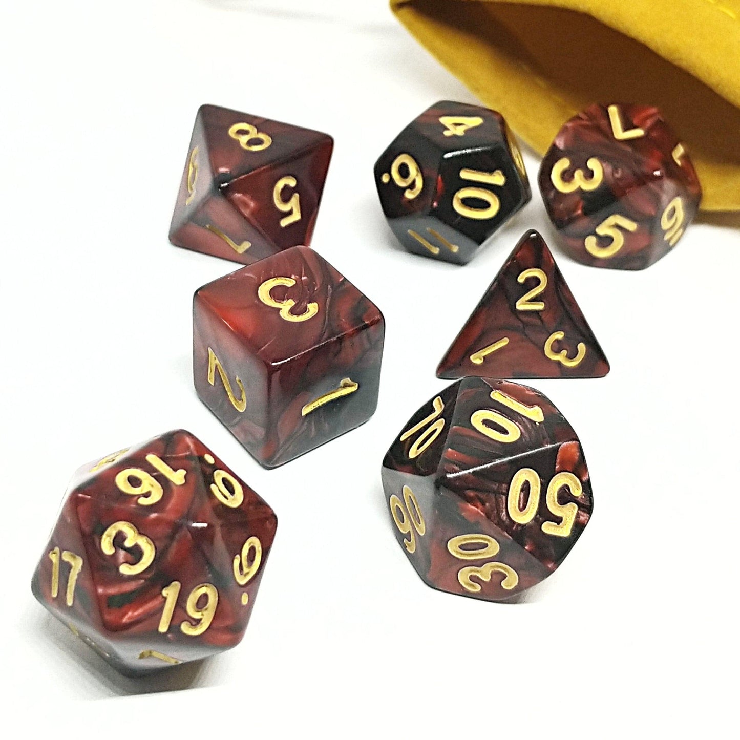 Crimson Tempest Polyhedral Dice Set - Arcana Vault