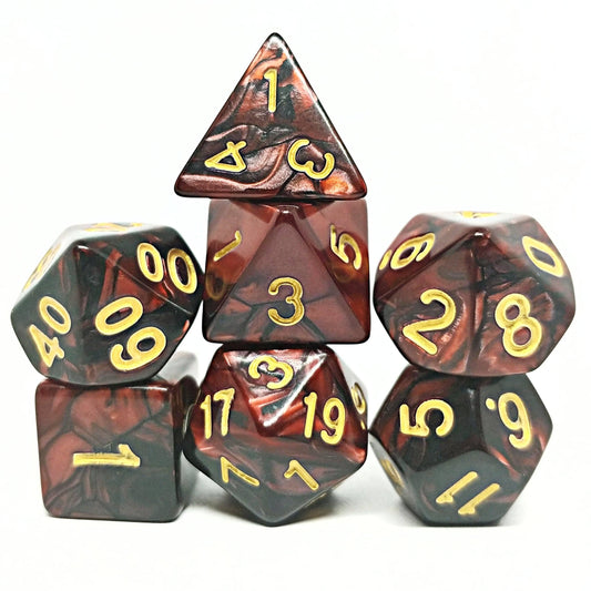 Crimson Tempest Polyhedral Dice Set - Arcana Vault