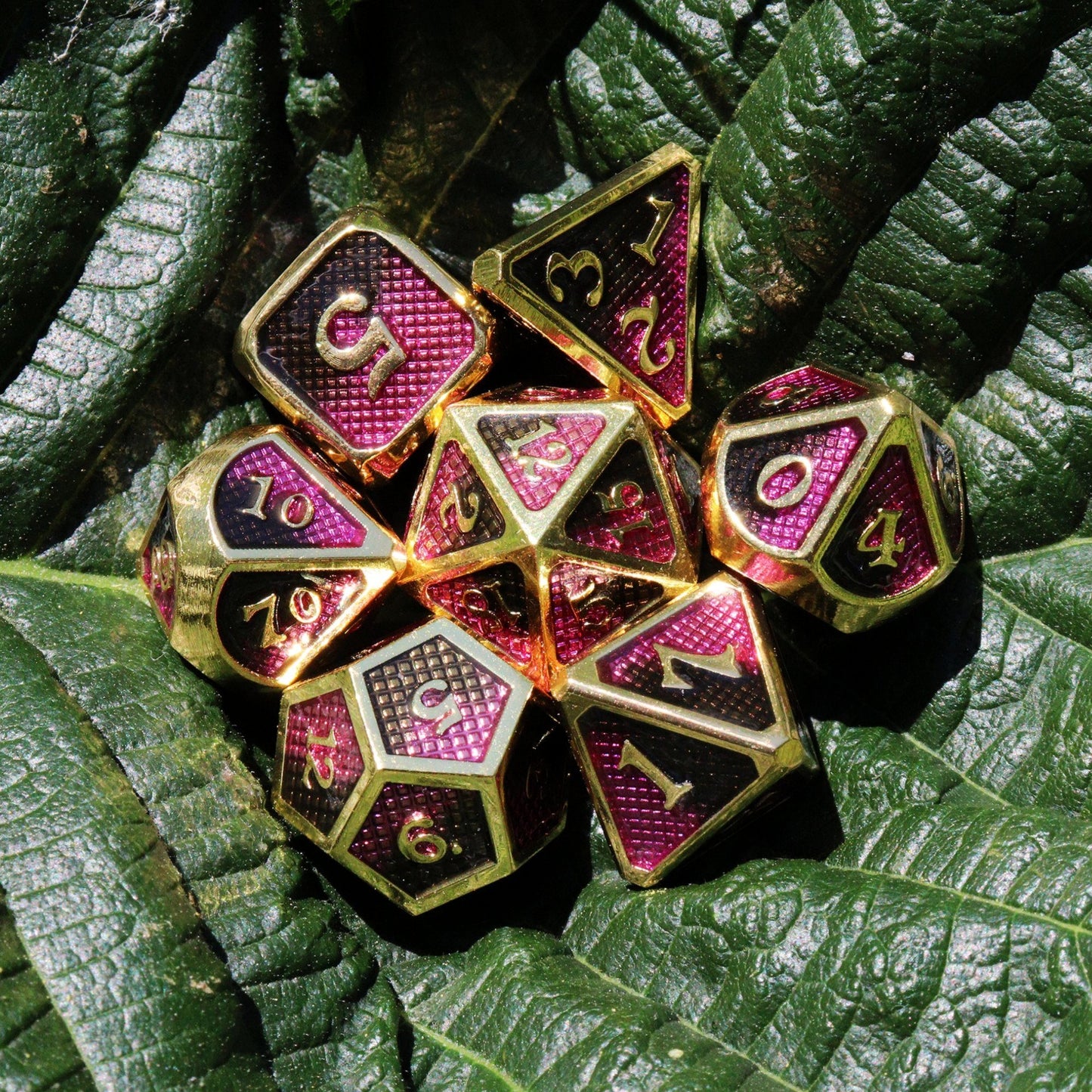 Gold Magicka Polyhedral Dice Set - Arcana Vault