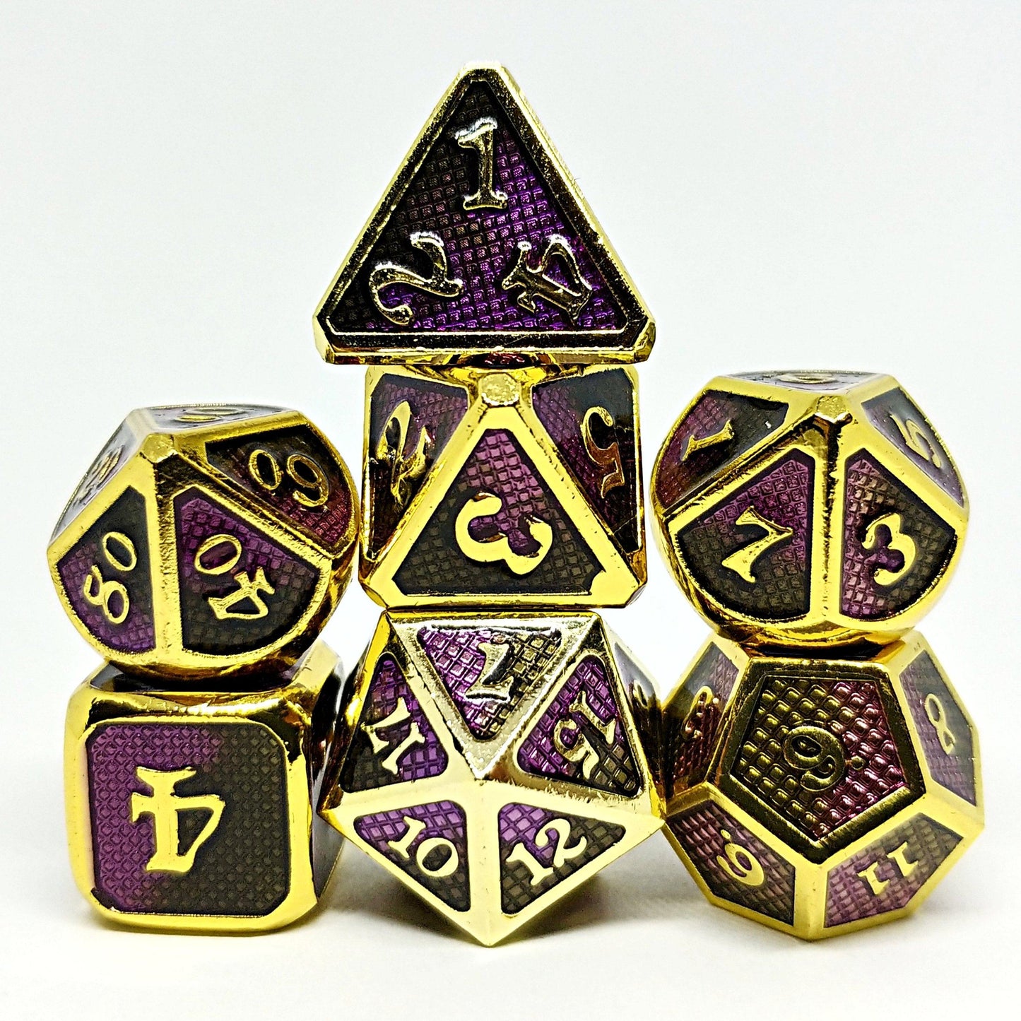 Gold Magicka Polyhedral Dice Set - Arcana Vault