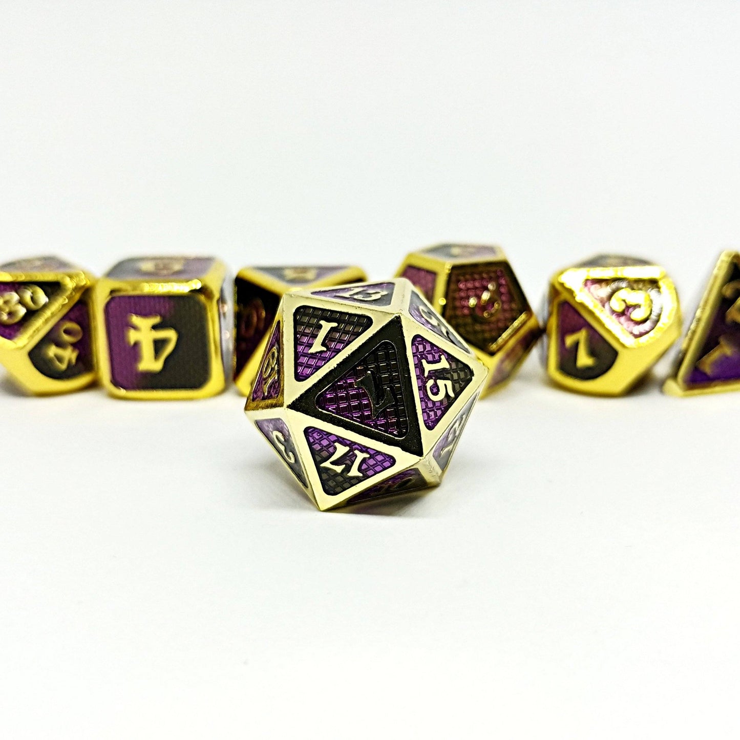 Gold Magicka Polyhedral Dice Set - Arcana Vault