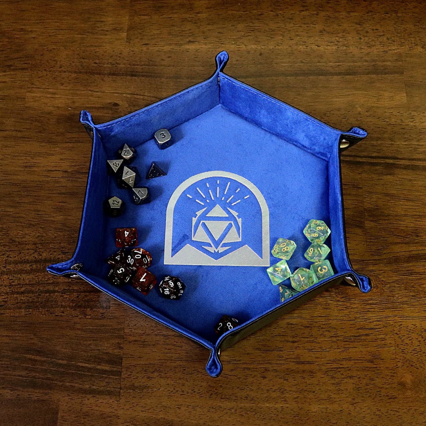 Hex Roller Dice Tray - Blue - Arcana Vault