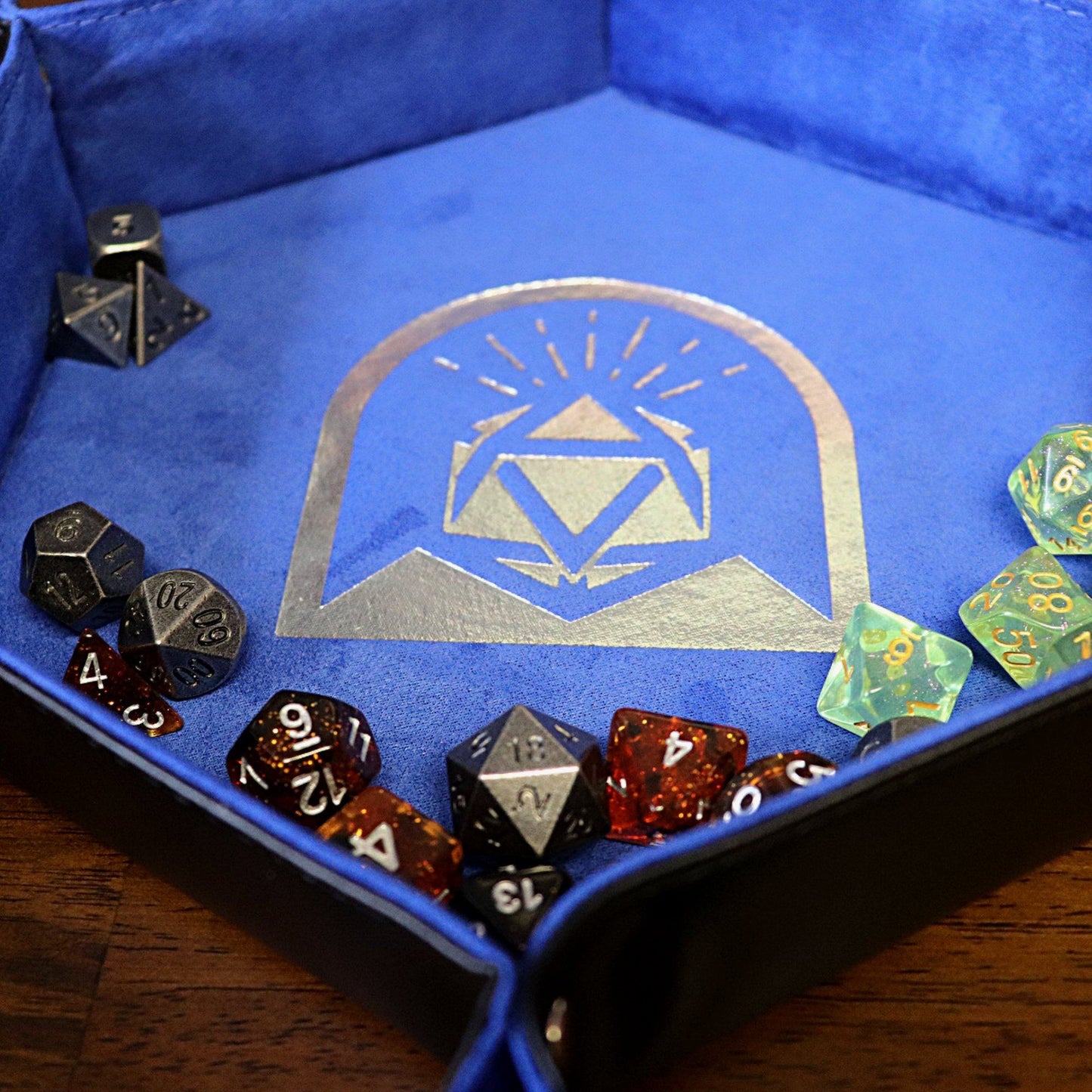 Hex Roller Dice Tray - Blue - Arcana Vault