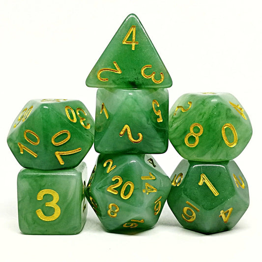 Mystic Jade Polyhedral Dice Set - Arcana Vault