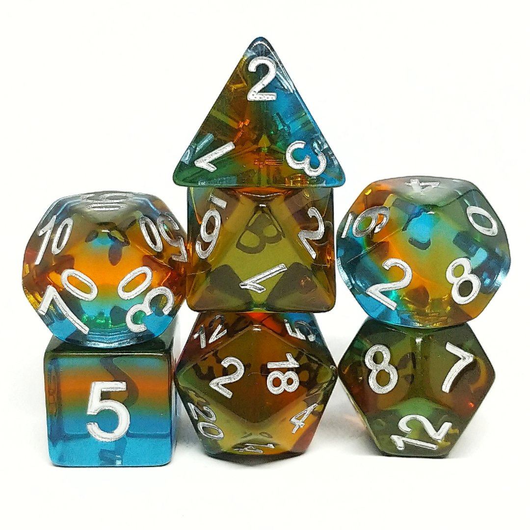 Prismatic Illusion Polyhedral Dice Set - Arcana Vault